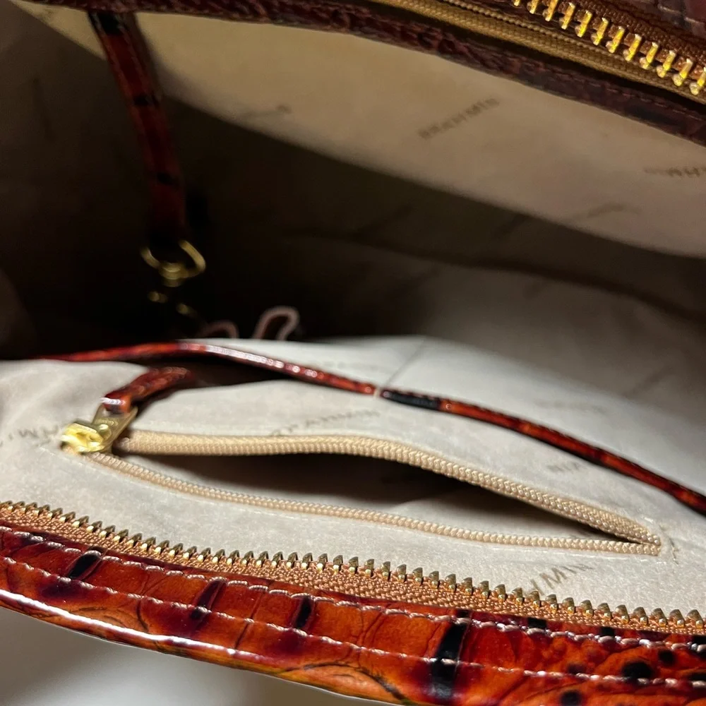 Brahmin Leather/Mesh satchel/shoulder Bag